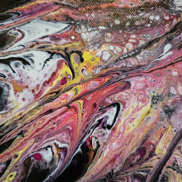 HANDCRAFTED Abstract Floral Painting HANDPAINTED & HANDMADE Wall Art Decor 15x30 - Picture 14 of 17